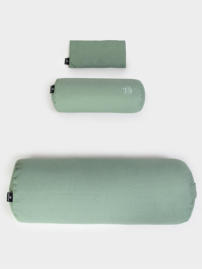 Yoga Studio Organic Meditation Bolster & Eye Pillow Set, Relax