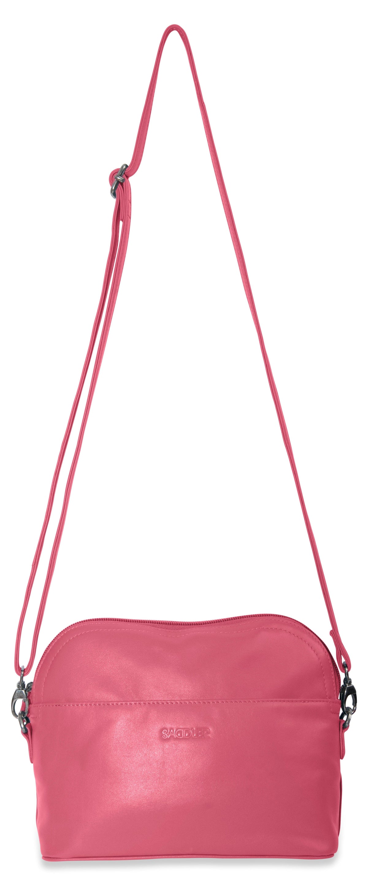 SADDLER BROOKLYN Leather Zip Top Handbag, Adjustable Shoulder Strap, Multiple Pockets, RFID Protected