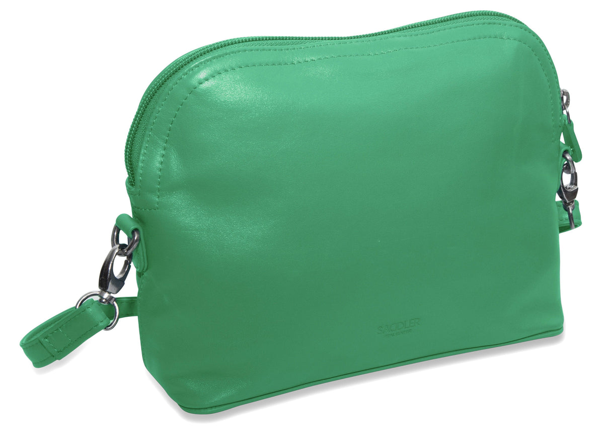 SADDLER BROOKLYN Leather Zip Top Handbag, Adjustable Shoulder Strap, Multiple Pockets, RFID Protected