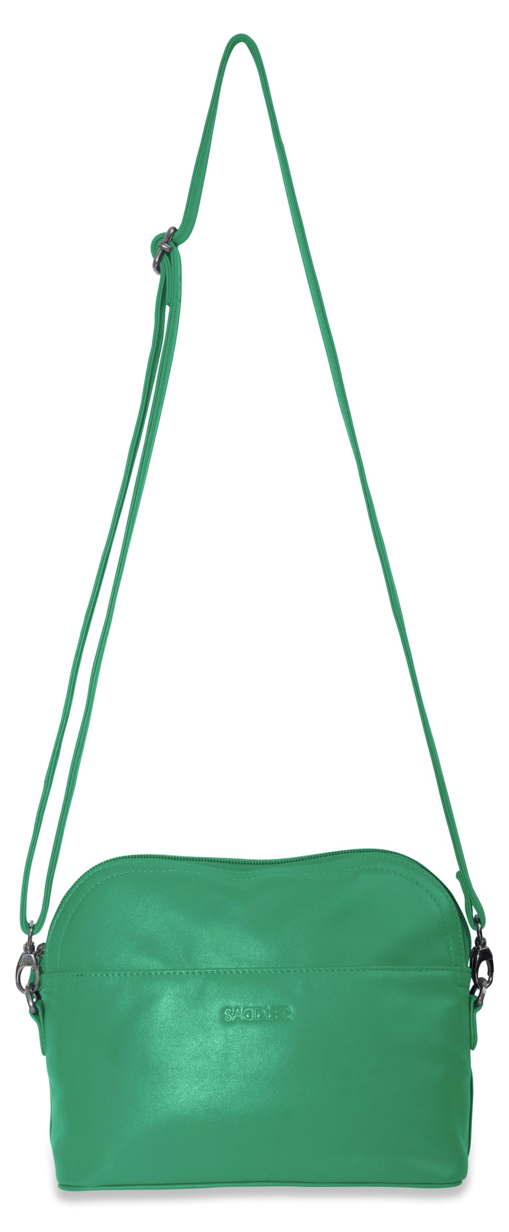 SADDLER BROOKLYN Leather Zip Top Handbag, Adjustable Shoulder Strap, Multiple Pockets, RFID Protected