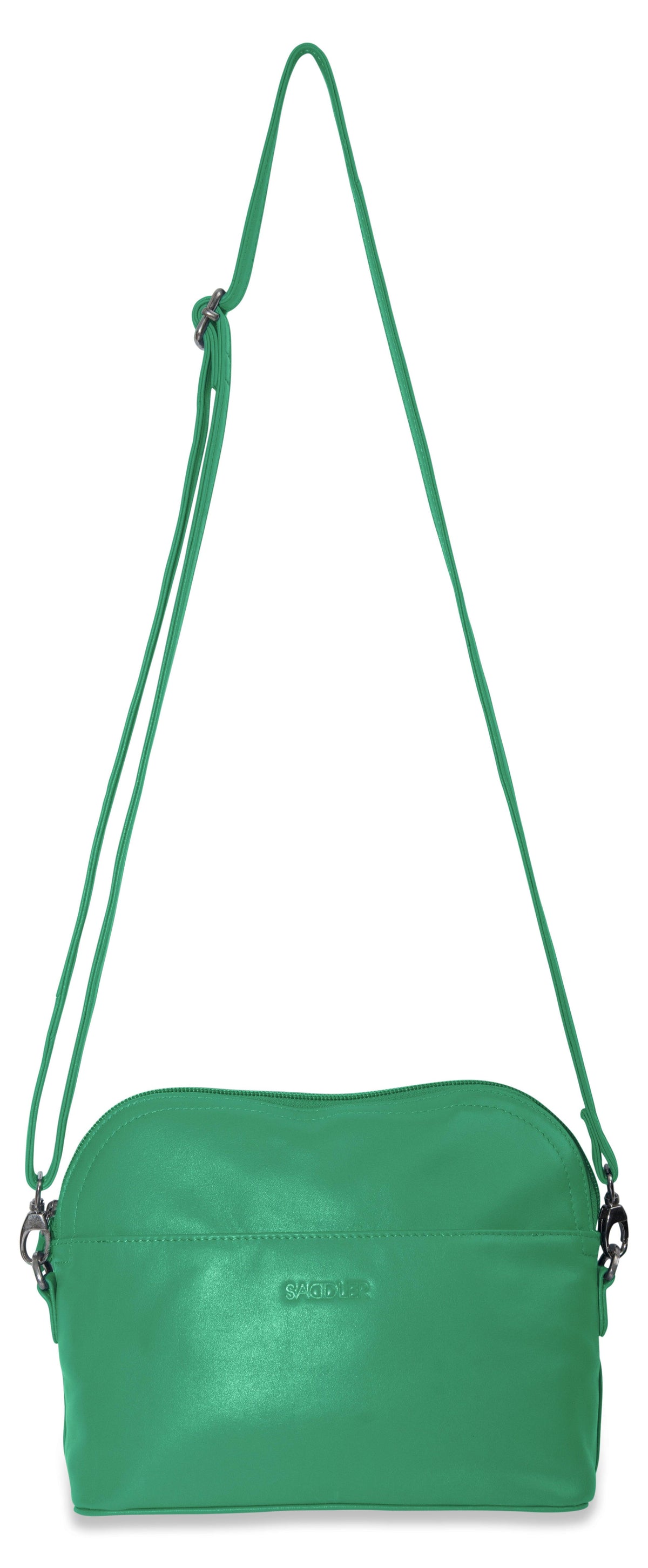 SADDLER BROOKLYN Leather Zip Top Handbag, Adjustable Shoulder Strap, Multiple Pockets, RFID Protected