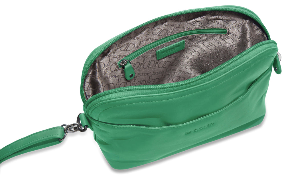 SADDLER BROOKLYN Leather Zip Top Handbag, Adjustable Shoulder Strap, Multiple Pockets, RFID Protected