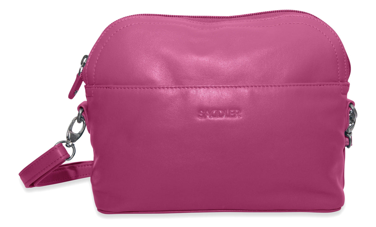 SADDLER BROOKLYN Leather Zip Top Handbag, Adjustable Shoulder Strap, Multiple Pockets, RFID Protected