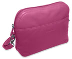 SADDLER BROOKLYN Leather Zip Top Handbag, Adjustable Shoulder Strap, Multiple Pockets, RFID Protected