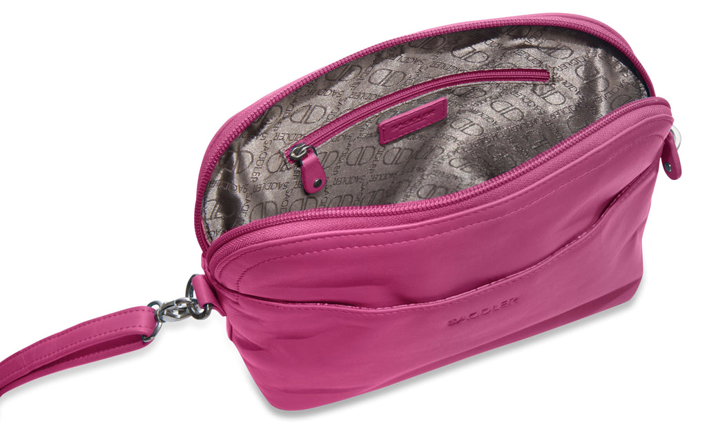 SADDLER BROOKLYN Leather Zip Top Handbag, Adjustable Shoulder Strap, Multiple Pockets, RFID Protected