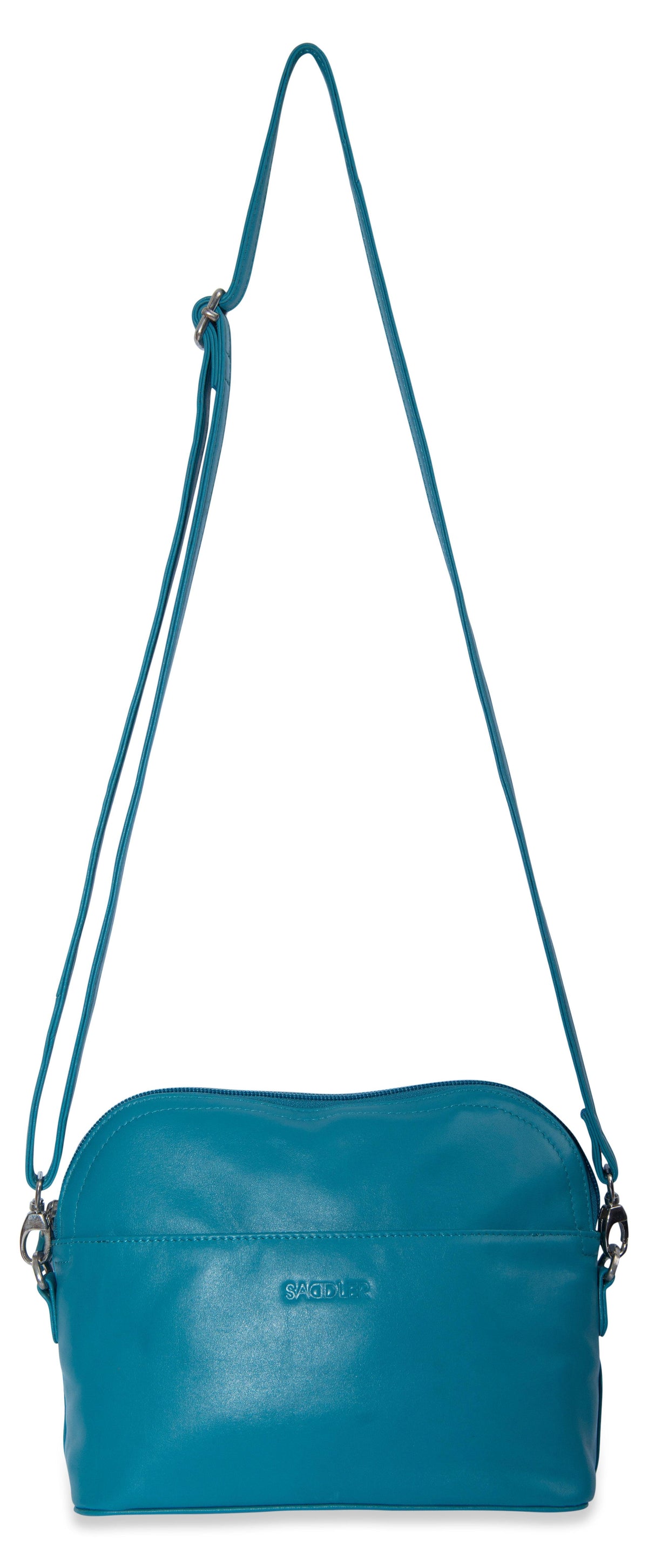 SADDLER BROOKLYN Leather Zip Top Handbag, Adjustable Shoulder Strap, Multiple Pockets, RFID Protected