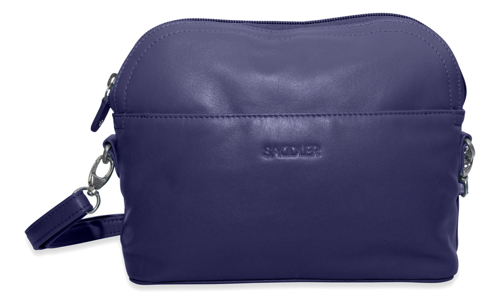SADDLER BROOKLYN Leather Zip Top Handbag, Adjustable Shoulder Strap, Multiple Pockets, RFID Protected
