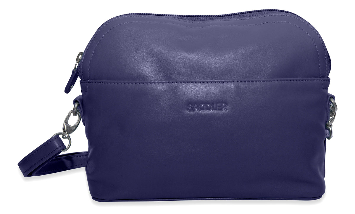 SADDLER BROOKLYN Leather Zip Top Handbag, Adjustable Shoulder Strap, Multiple Pockets, RFID Protected