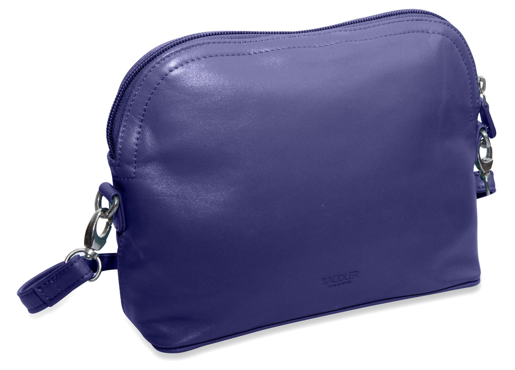 SADDLER BROOKLYN Leather Zip Top Handbag, Adjustable Shoulder Strap, Multiple Pockets, RFID Protected