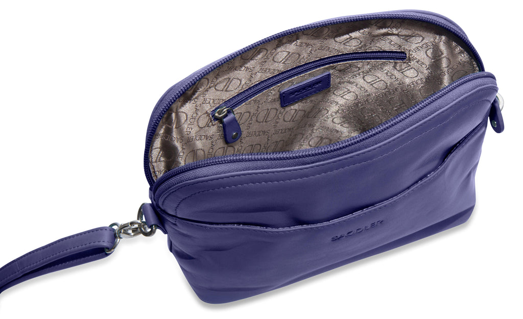 SADDLER BROOKLYN Leather Zip Top Handbag, Adjustable Shoulder Strap, Multiple Pockets, RFID Protected