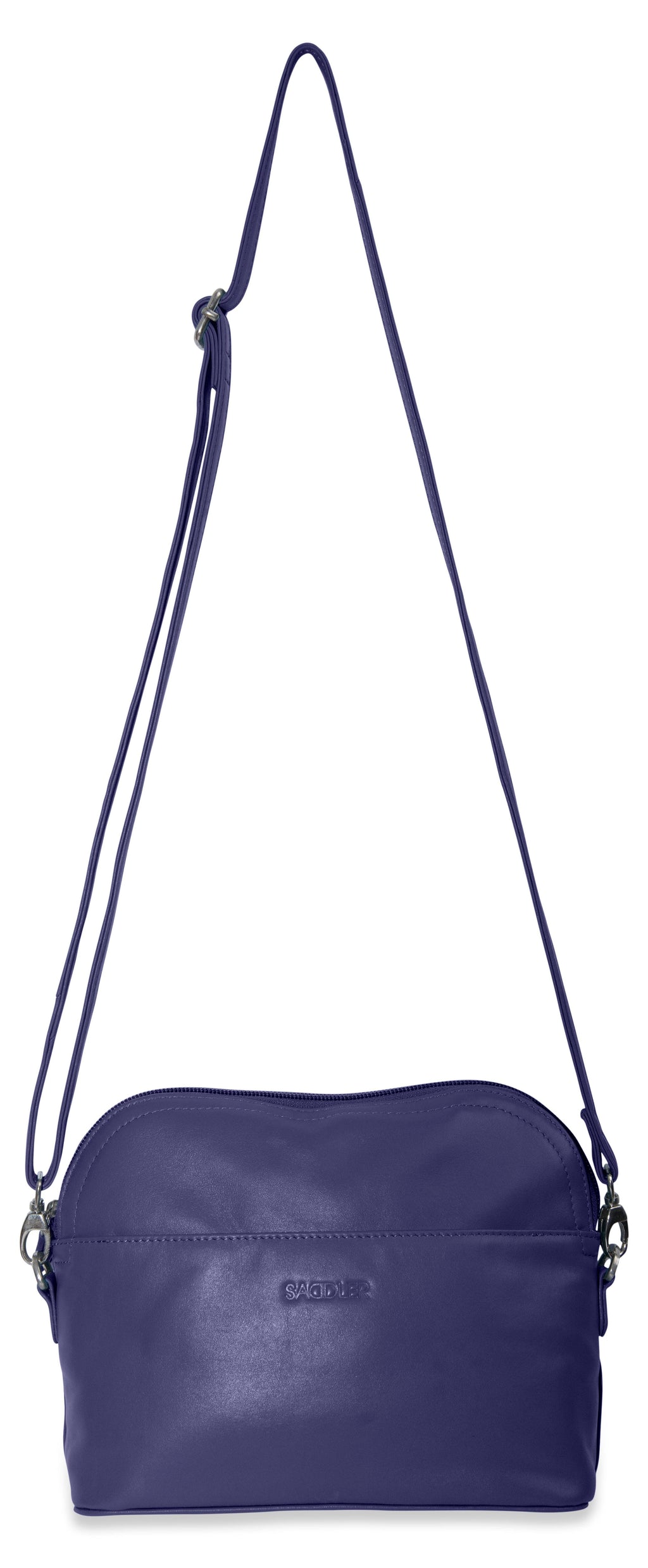 SADDLER BROOKLYN Leather Zip Top Handbag, Adjustable Shoulder Strap, Multiple Pockets, RFID Protected