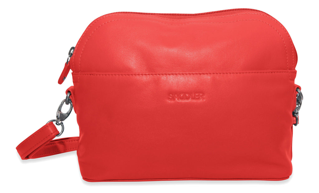 SADDLER BROOKLYN Leather Zip Top Handbag, Adjustable Shoulder Strap, Multiple Pockets, RFID Protected