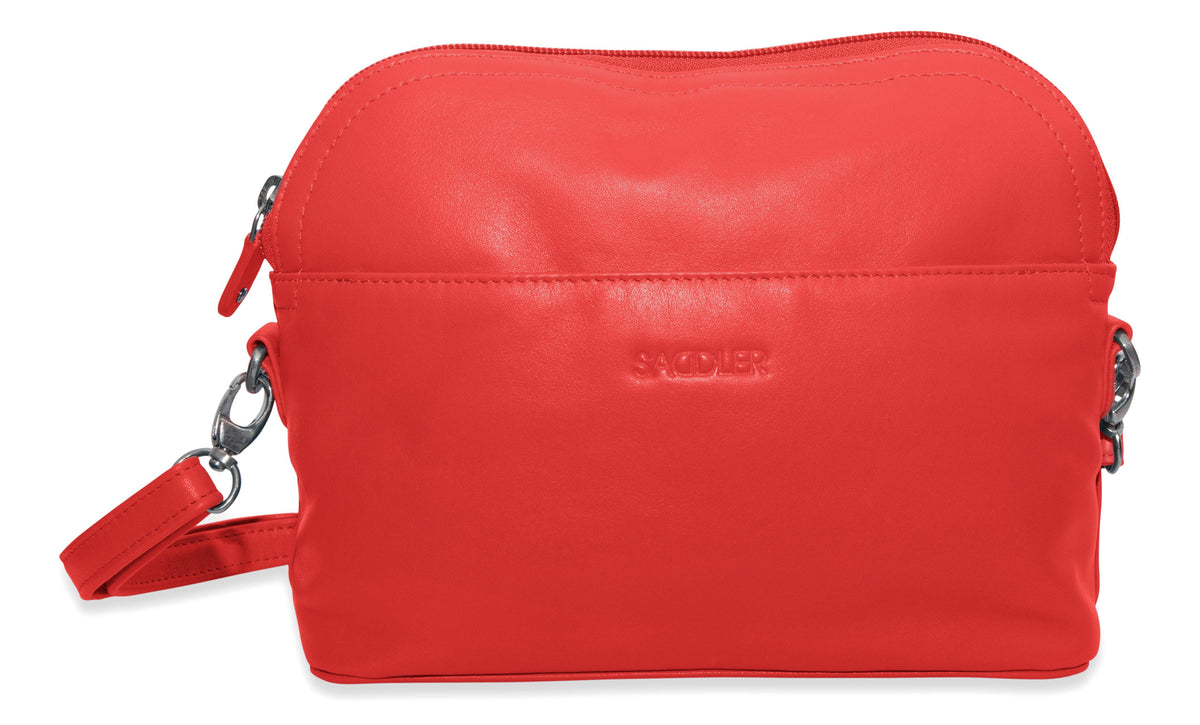 SADDLER BROOKLYN Leather Zip Top Handbag, Adjustable Shoulder Strap, Multiple Pockets, RFID Protected