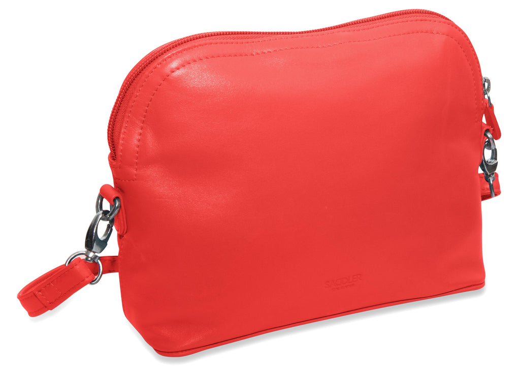 SADDLER BROOKLYN Leather Zip Top Handbag, Adjustable Shoulder Strap, Multiple Pockets, RFID Protected