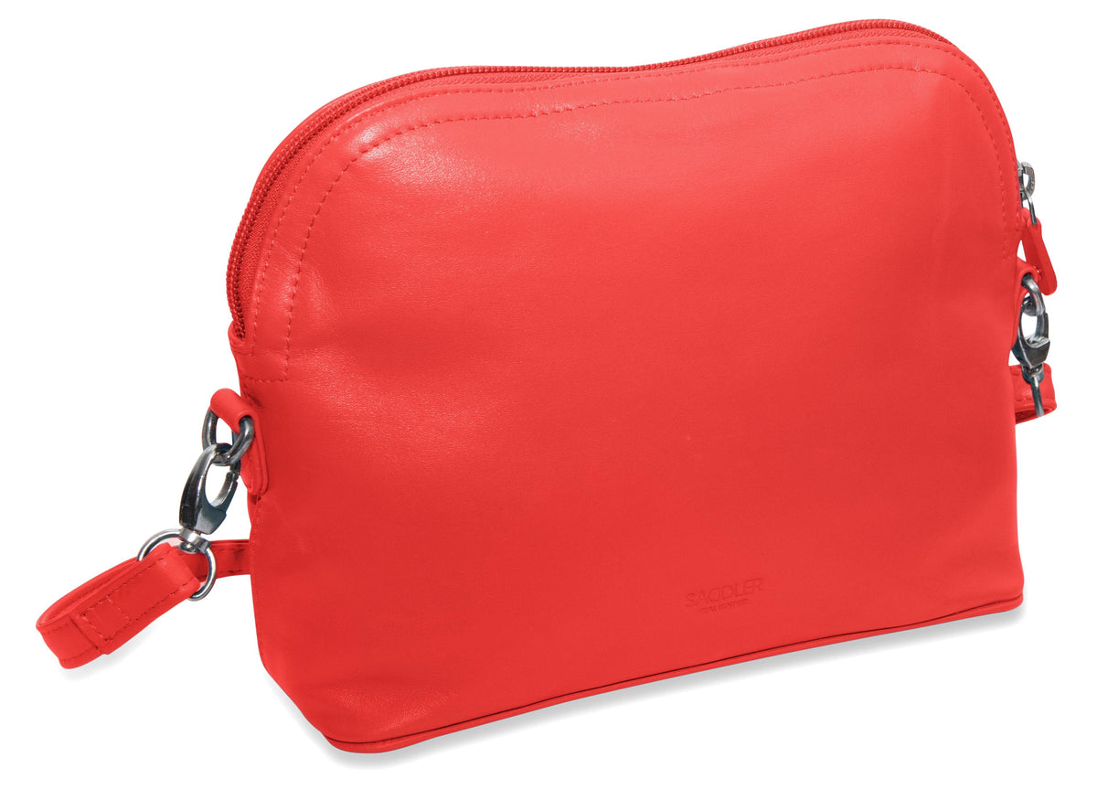 SADDLER BROOKLYN Leather Zip Top Handbag, Adjustable Shoulder Strap, Multiple Pockets, RFID Protected