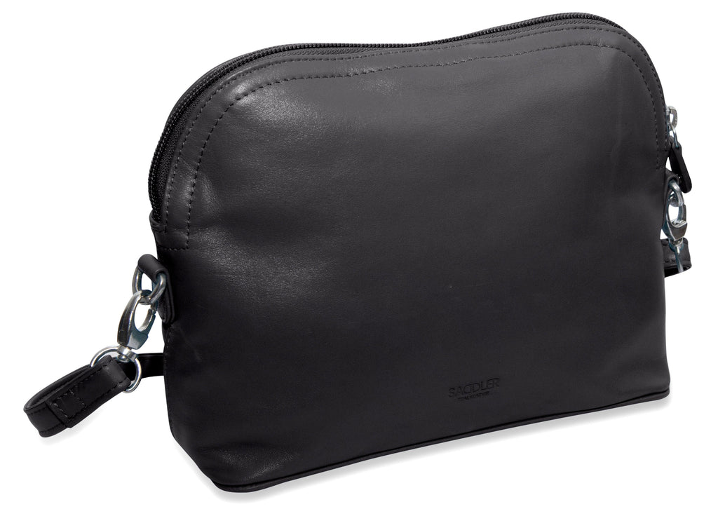 SADDLER BROOKLYN Leather Zip Top Handbag, Adjustable Shoulder Strap, Multiple Pockets, RFID Protected
