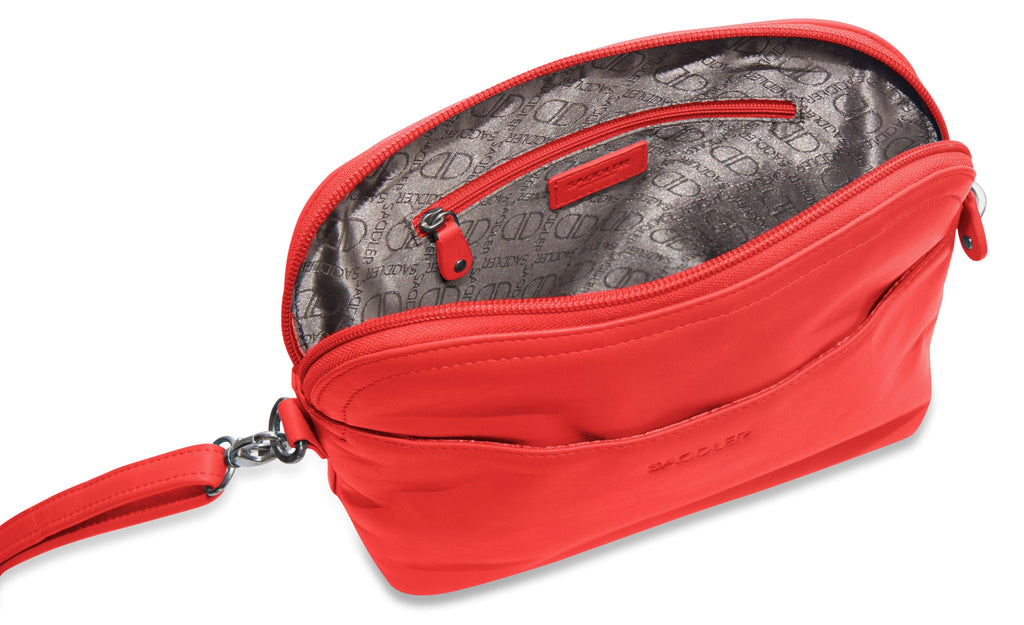 SADDLER BROOKLYN Leather Zip Top Handbag, Adjustable Shoulder Strap, Multiple Pockets, RFID Protected