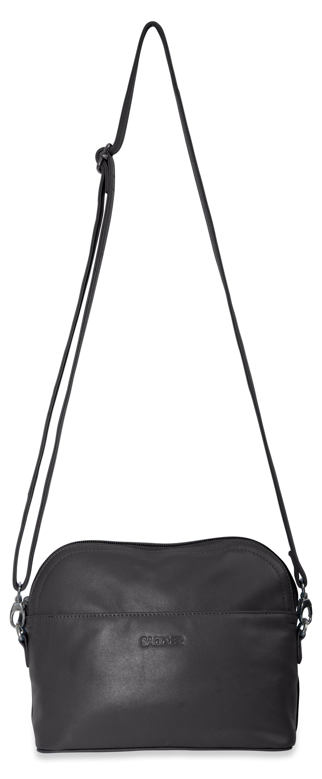 SADDLER BROOKLYN Leather Zip Top Handbag, Adjustable Shoulder Strap, Multiple Pockets, RFID Protected