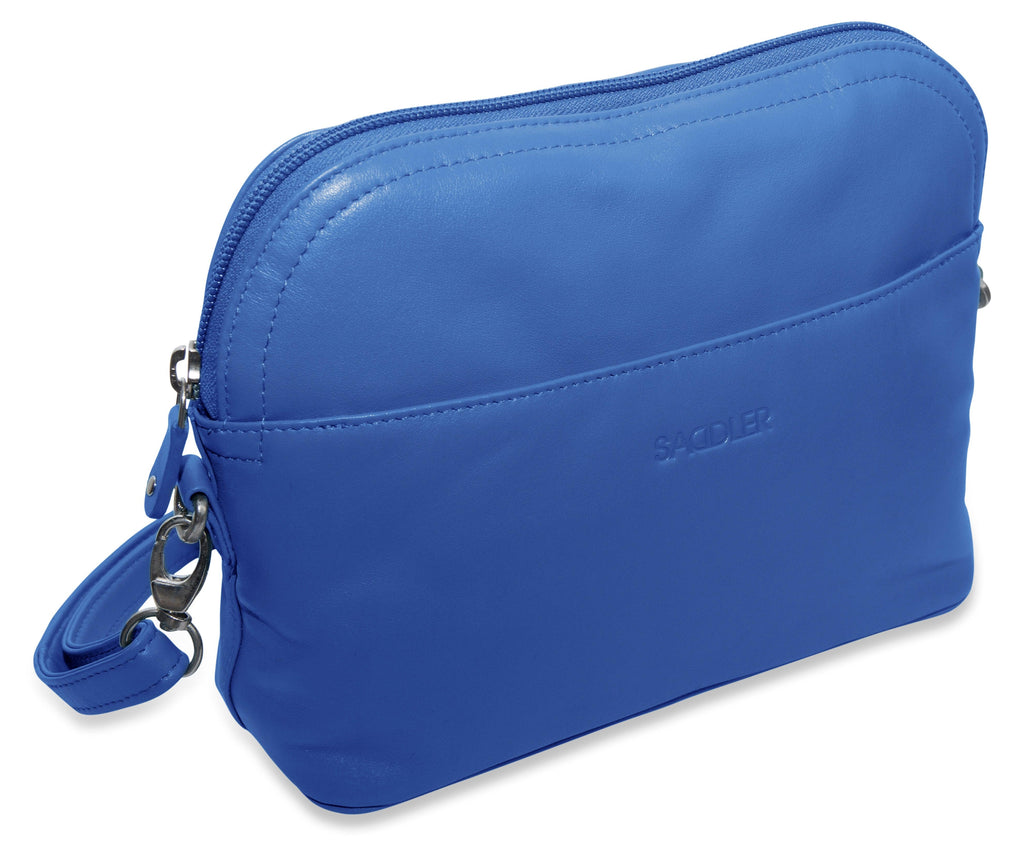 SADDLER BROOKLYN Leather Zip Top Handbag, Adjustable Shoulder Strap, Multiple Pockets, RFID Protected