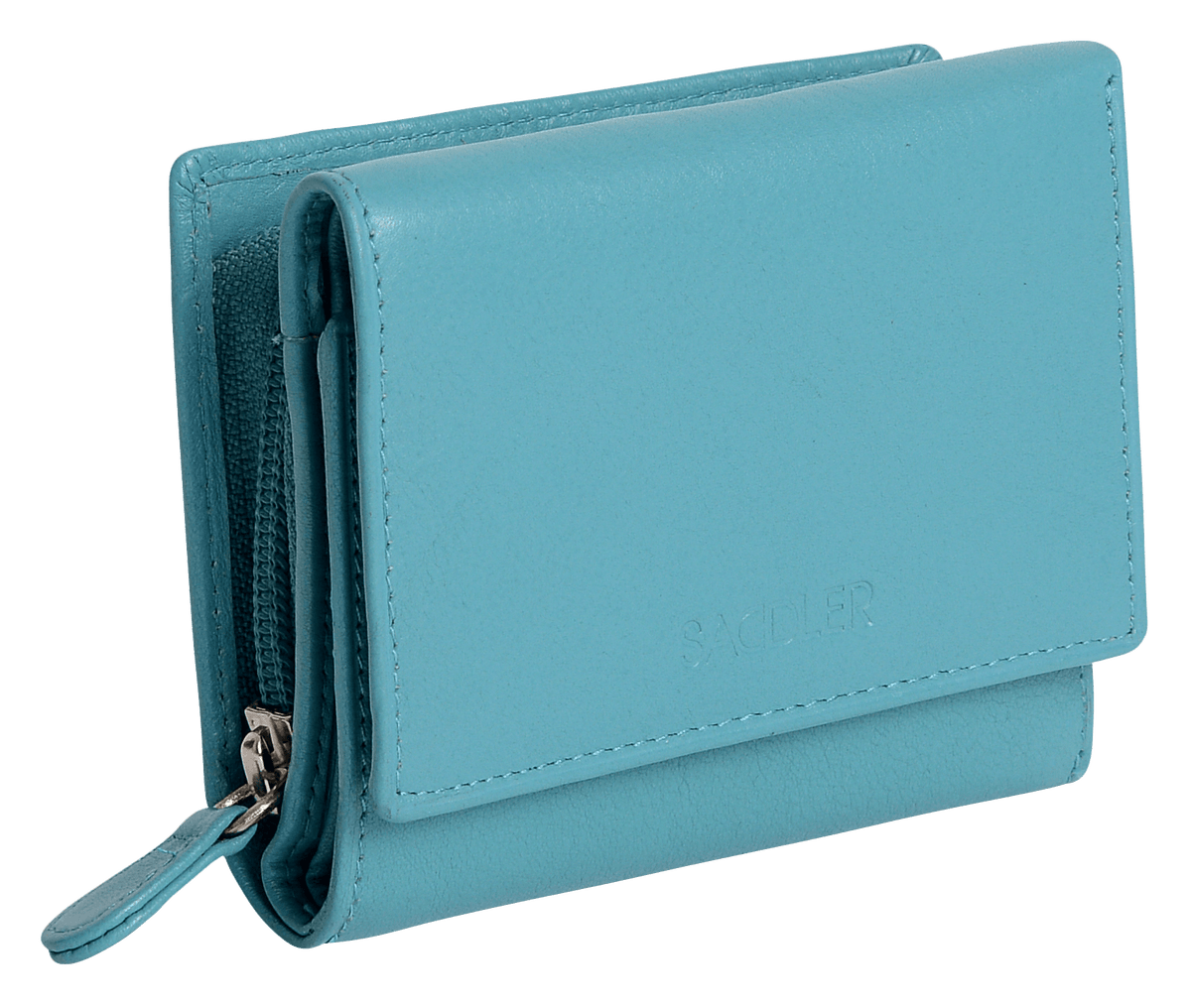SADDLER CARLA Handmade Leather Compact Trifold Purse, RFID Protected | 5 Card Slots, ID Window & Zipped Coin Pocket | Gift Boxed
