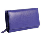 Compact Trifold Leather Purse "Eleanor", Handmade by Saddler | RFID Protected & Gift Boxed | 10 Card Slots & Rear Zip Coin Pocket