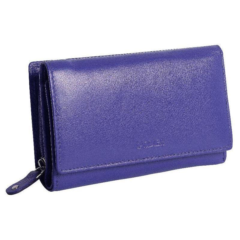 Compact Trifold Leather Purse "Eleanor", Handmade by Saddler | RFID Protected & Gift Boxed | 10 Card Slots & Rear Zip Coin Pocket
