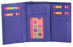 Compact Trifold Leather Purse "Eleanor", Handmade by Saddler | RFID Protected & Gift Boxed | 10 Card Slots & Rear Zip Coin Pocket