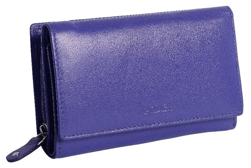 Compact Trifold Leather Purse "Eleanor", Handmade by Saddler | RFID Protected & Gift Boxed | 10 Card Slots & Rear Zip Coin Pocket