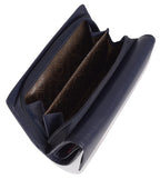 Compact Trifold Leather Purse "Eleanor", Handmade by Saddler | RFID Protected & Gift Boxed | 10 Card Slots & Rear Zip Coin Pocket