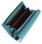 Compact Trifold Leather Purse "Eleanor", Handmade by Saddler | RFID Protected & Gift Boxed | 10 Card Slots & Rear Zip Coin Pocket