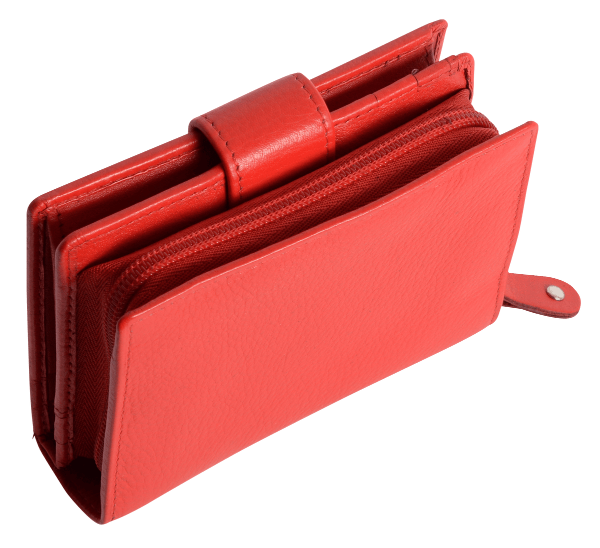 SADDLER EMILY Handmade Leather Mid-Size Wallet, RFID Protected | 10 Card Slots, Secure Tab Closure & Zipped Coin Pocket | Gift Boxed