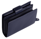 SADDLER EMILY Handmade Leather Mid-Size Wallet, RFID Protected | 10 Card Slots, Secure Tab Closure & Zipped Coin Pocket | Gift Boxed