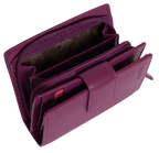 SADDLER EMILY Handmade Leather Mid-Size Wallet, RFID Protected | 10 Card Slots, Secure Tab Closure & Zipped Coin Pocket | Gift Boxed