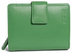 SADDLER EMILY Handmade Leather Mid-Size Wallet, RFID Protected | 10 Card Slots, Secure Tab Closure & Zipped Coin Pocket | Gift Boxed