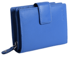 SADDLER EMILY Handmade Leather Mid-Size Wallet, RFID Protected | 10 Card Slots, Secure Tab Closure & Zipped Coin Pocket | Gift Boxed
