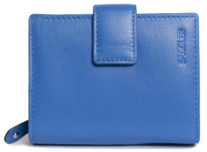 SADDLER EMILY Handmade Leather Mid-Size Wallet, RFID Protected | 10 Card Slots, Secure Tab Closure & Zipped Coin Pocket | Gift Boxed