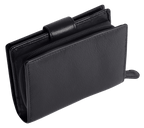SADDLER EMILY Handmade Leather Mid-Size Wallet, RFID Protected | 10 Card Slots, Secure Tab Closure & Zipped Coin Pocket | Gift Boxed