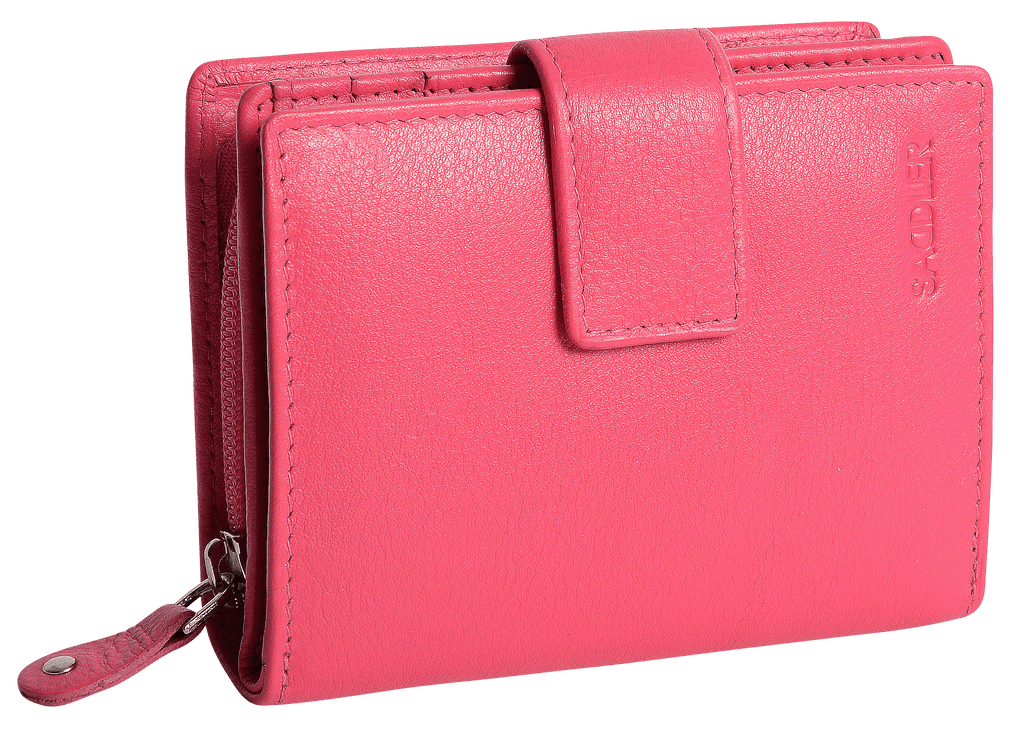 SADDLER EMILY Handmade Leather Mid-Size Wallet, RFID Protected | 10 Card Slots, Secure Tab Closure & Zipped Coin Pocket | Gift Boxed
