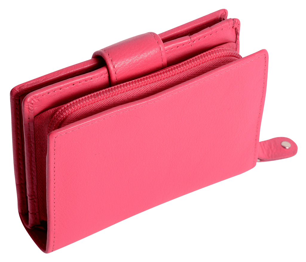 SADDLER EMILY Handmade Leather Mid-Size Wallet, RFID Protected | 10 Card Slots, Secure Tab Closure & Zipped Coin Pocket | Gift Boxed