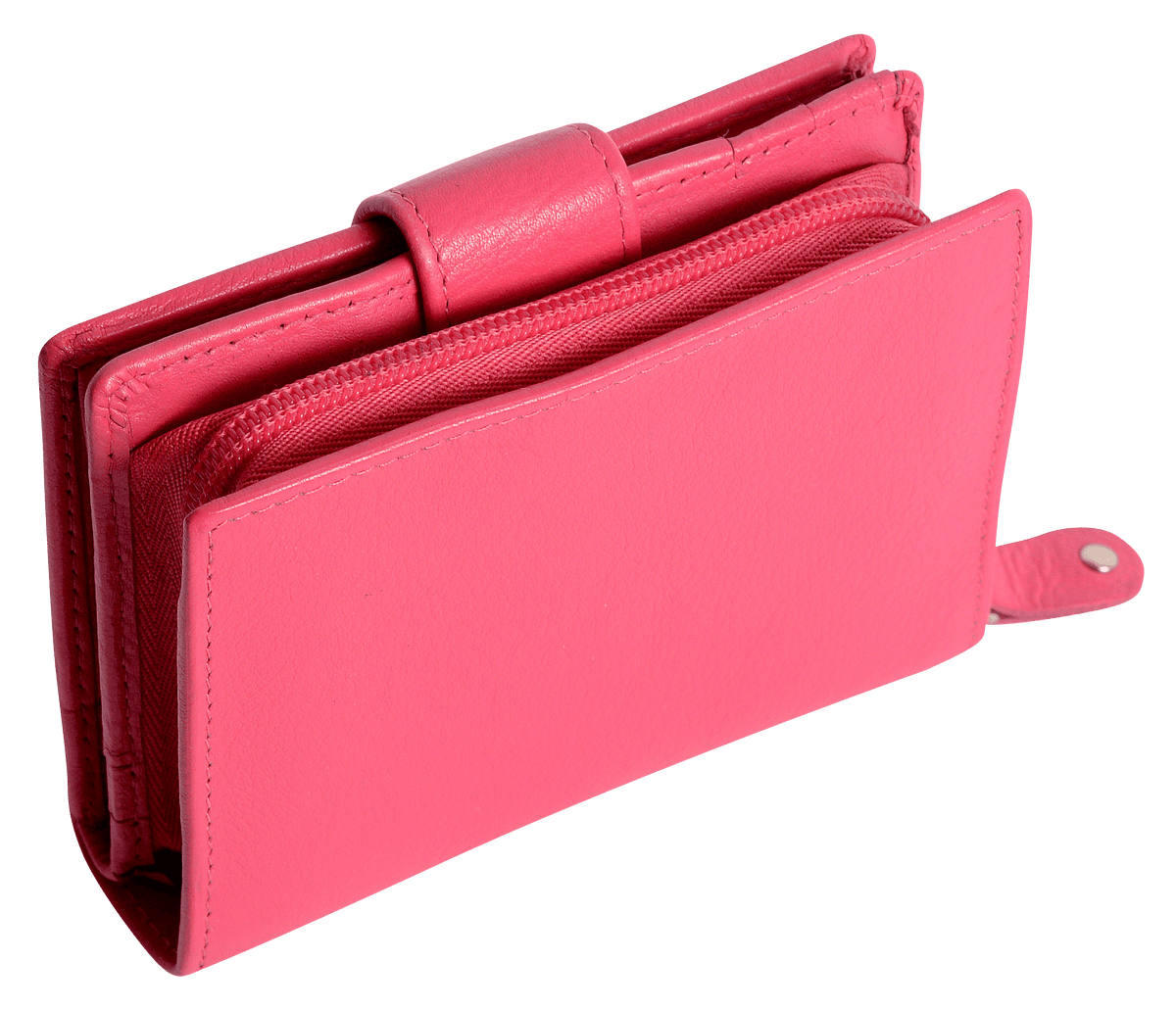 SADDLER EMILY Handmade Leather Mid-Size Wallet, RFID Protected | 10 Card Slots, Secure Tab Closure & Zipped Coin Pocket | Gift Boxed