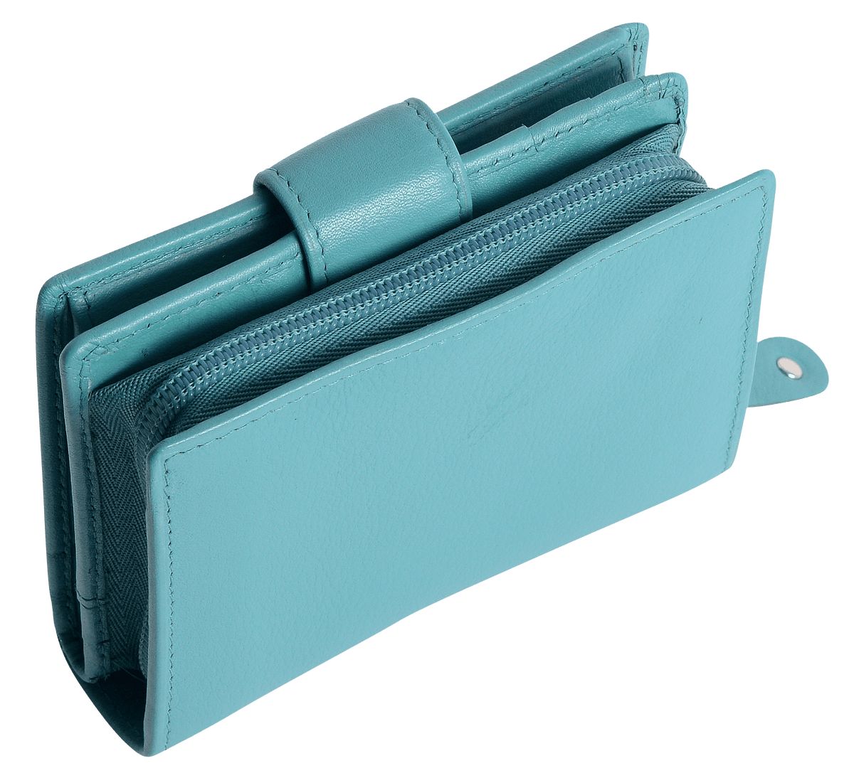SADDLER EMILY Handmade Leather Mid-Size Wallet, RFID Protected | 10 Card Slots, Secure Tab Closure & Zipped Coin Pocket | Gift Boxed