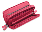 SADDLER GABRIELLA Leather Double Zip Around Purse, 8 Card Slots, Phone Pocket, and Coin Purse, RFID Protected