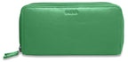 SADDLER GABRIELLA Leather Double Zip Around Purse, 8 Card Slots, Phone Pocket, and Coin Purse, RFID Protected