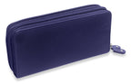 SADDLER GABRIELLA Leather Double Zip Around Purse, 8 Card Slots, Phone Pocket, and Coin Purse, RFID Protected