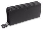 SADDLER GABRIELLA Leather Double Zip Around Purse, 8 Card Slots, Phone Pocket, and Coin Purse, RFID Protected