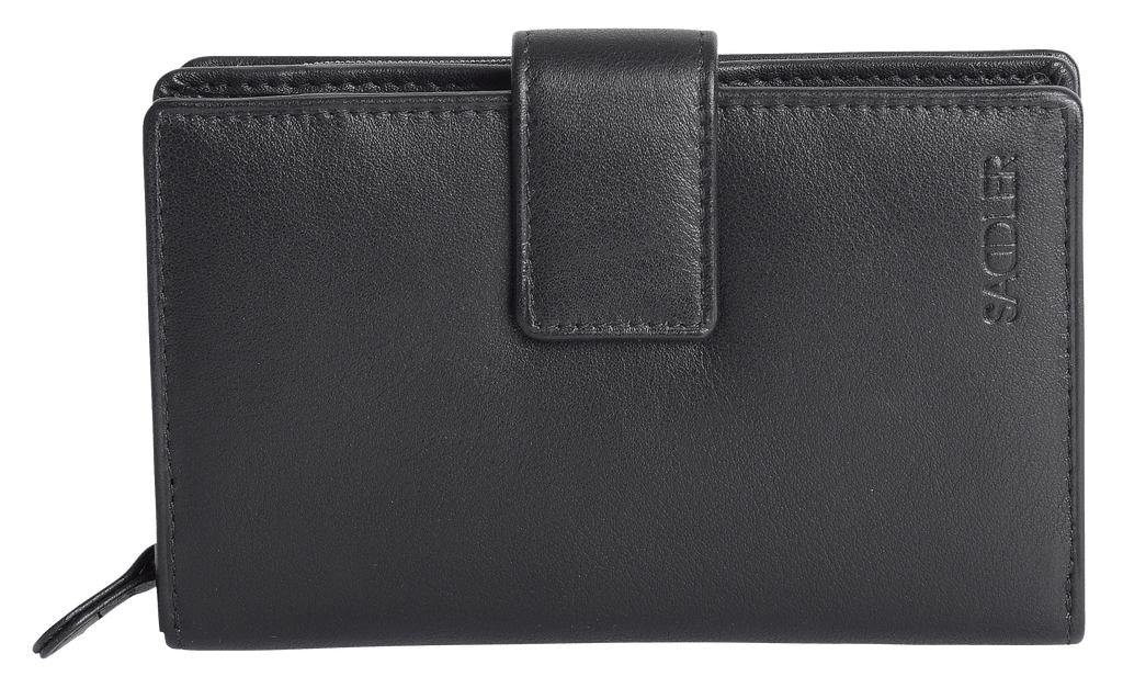 SADDLER GEORGIE Leather Double-Sided Purse, 13 Card Slots, Generous Space for Notes and Coins, RFID Protected