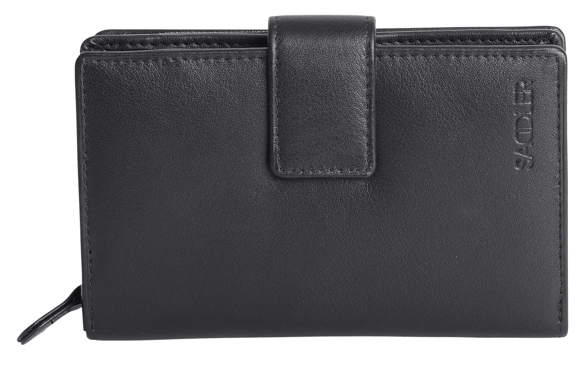 SADDLER GEORGIE Leather Double-Sided Purse, 13 Card Slots, Generous Space for Notes and Coins, RFID Protected