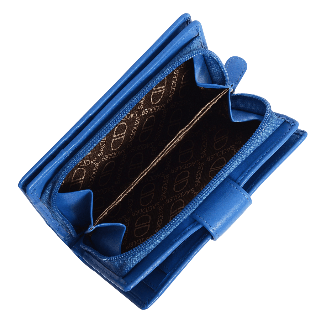 SADDLER GEORGIE Leather Double-Sided Purse, 13 Card Slots, Generous Space for Notes and Coins, RFID Protected
