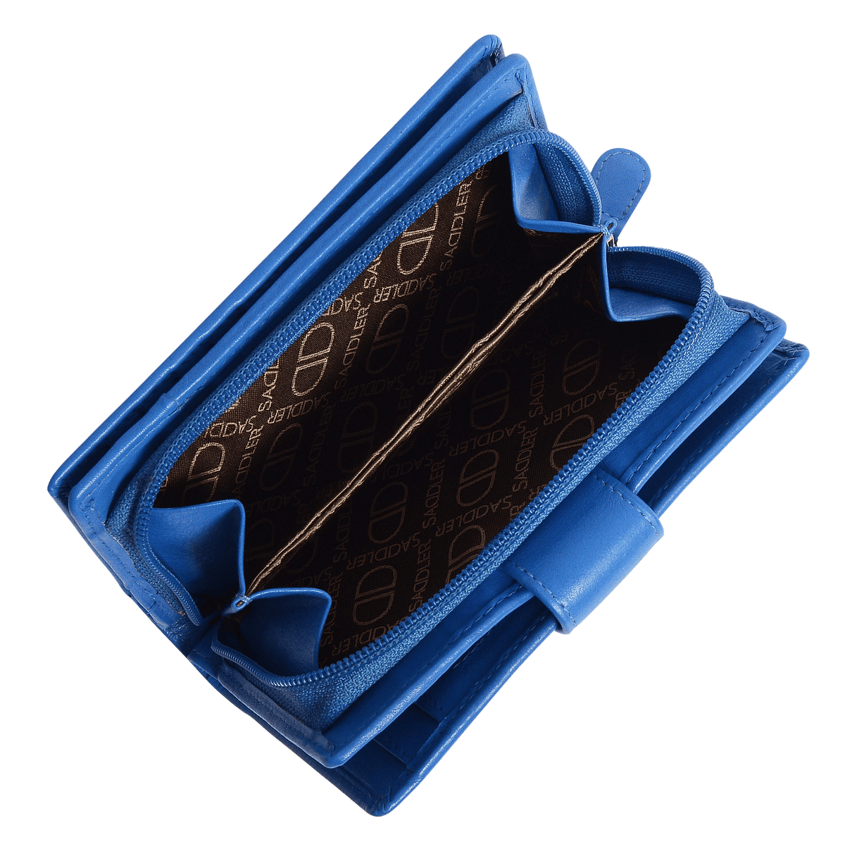 SADDLER GEORGIE Leather Double-Sided Purse, 13 Card Slots, Generous Space for Notes and Coins, RFID Protected