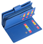 SADDLER GEORGIE Leather Double-Sided Purse, 13 Card Slots, Generous Space for Notes and Coins, RFID Protected